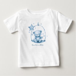 Camiseta de bebé de osito de peluche azul