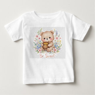 Camiseta de bebé de osito de peluche lindo - sé du