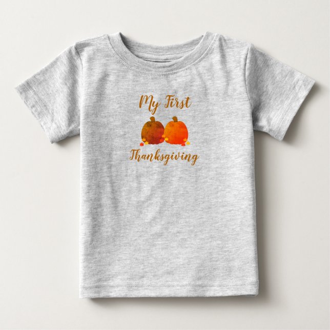 Camiseta de bebé de otoño/otoño/calabaza (Anverso)