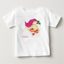 Camiseta de bebé de Papá Noel de Navidad personali