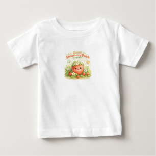 Camiseta de bebé de Parche de Fresa Dulce