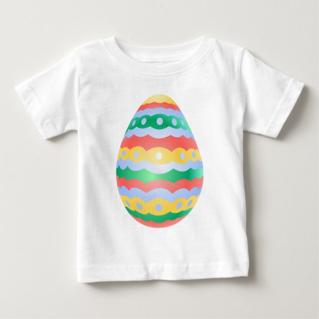 Camiseta de bebé de Pascua Camiseta de huevo de pa (Anverso)