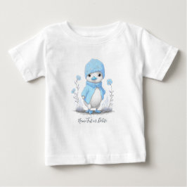 Camiseta de bebé de pato acuarela azul