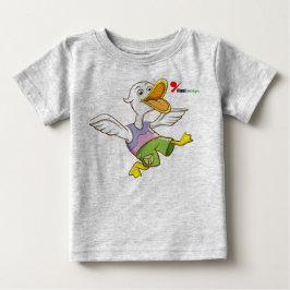 Camiseta de bebé de pato adorable