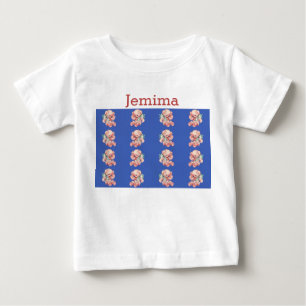 Camiseta de bebé de peluche rosa y malhumorado