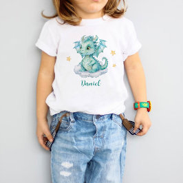 Camiseta de bebé de pequeño dragón lindo