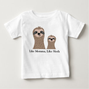 Camiseta de bebé de perezosos Mamá Perezosa