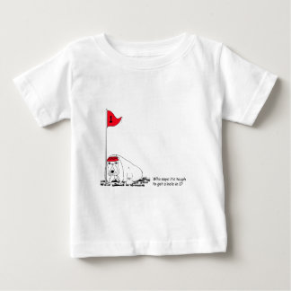 Camiseta de bebé de perro de golf divertida