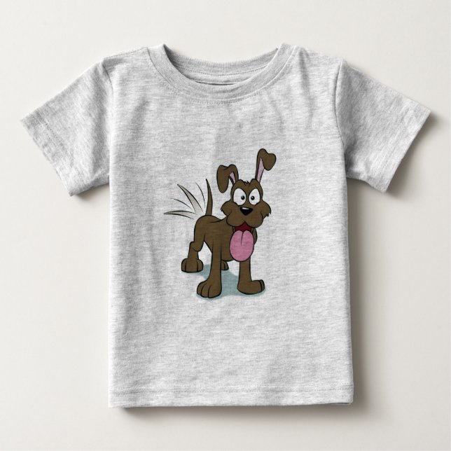 Camiseta de bebé de perro feliz (Anverso)