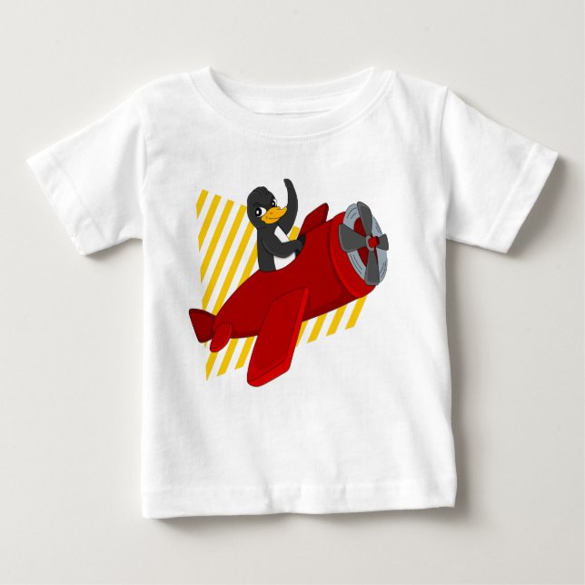 Camiseta de bebé de personalizado de pingüino vola (Anverso)