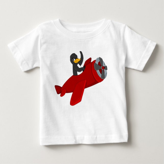 Camiseta de bebé de personalizado de pingüino vola (Anverso)