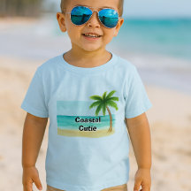 Camiseta de bebé de playa Coastal Cutie