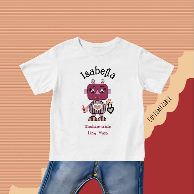 Camiseta de bebé de robot Fashionable (Subido por el creador)