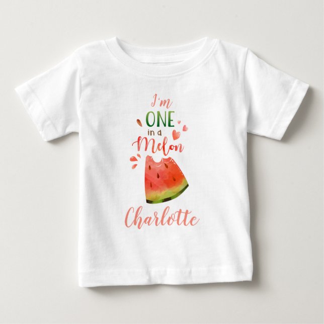 Camiseta de bebé de sandía Una camiseta de melón c (Anverso)