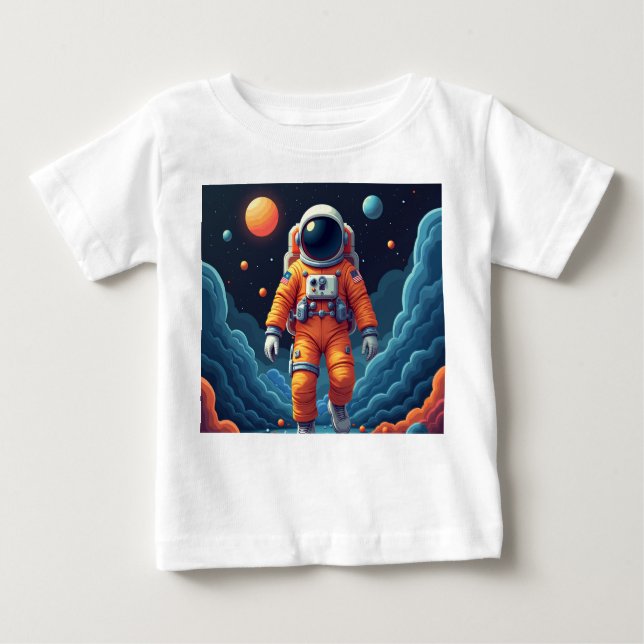Camiseta de bebé de Spaceman localizada (Anverso)