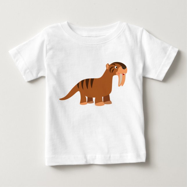 Camiseta de bebé de Thylacosmilus de dibujos anima (Anverso)