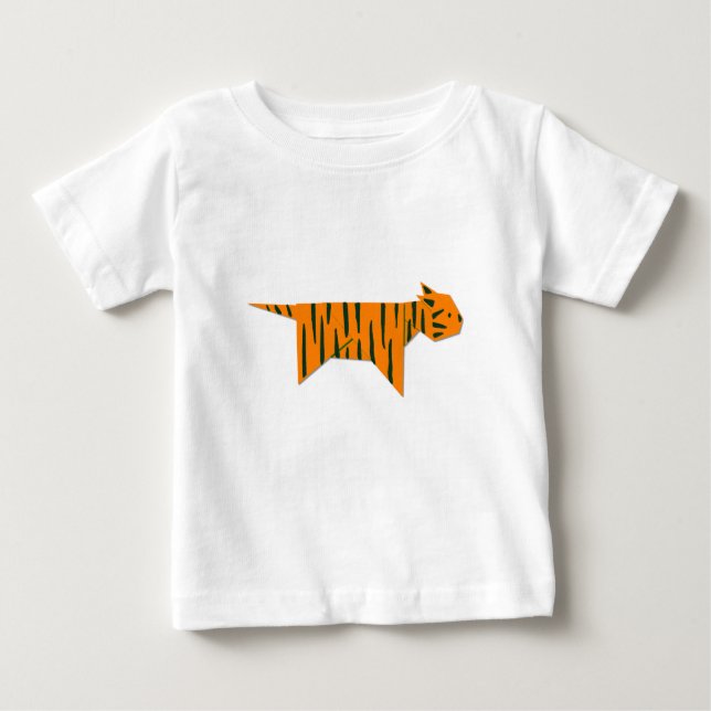 Camiseta de bebé de tigre de originami (Anverso)
