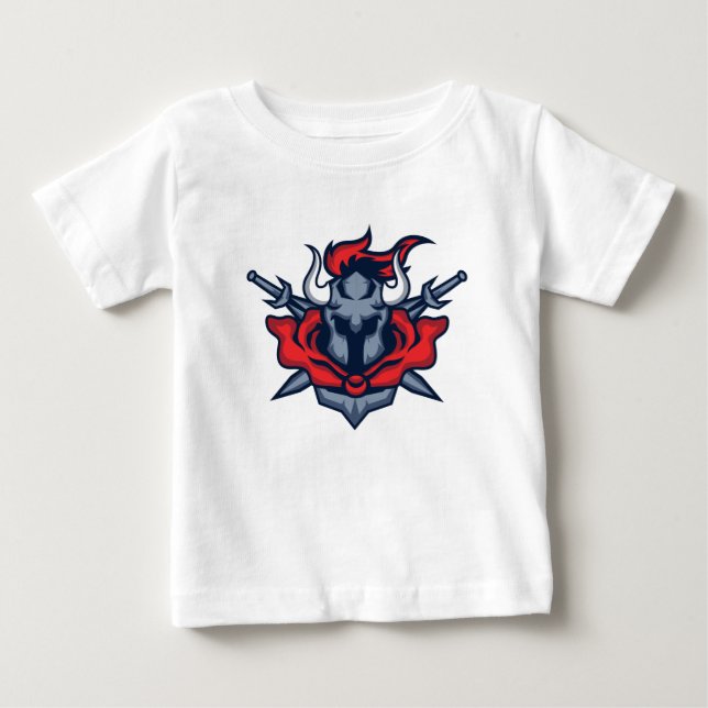 Camiseta de bebé de toro guerrero lindo  (Anverso)