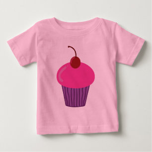 Camiseta de bebé de torta rosa