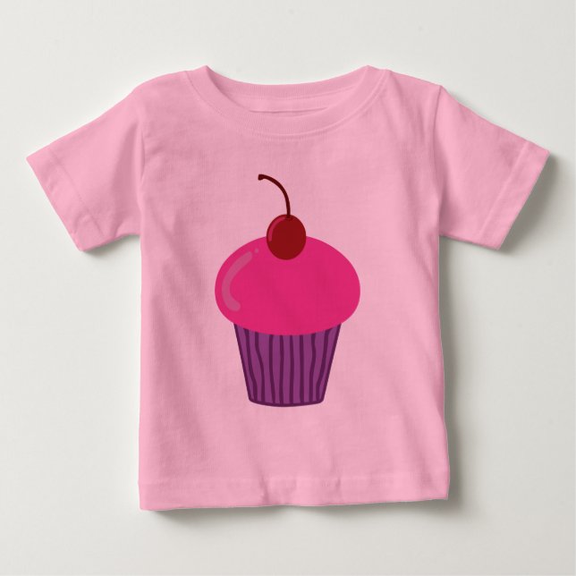 Camiseta de bebé de torta rosa (Anverso)