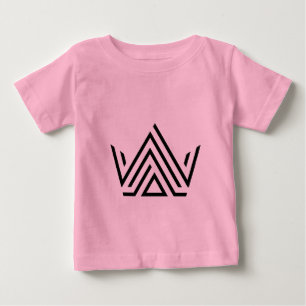 Camiseta de bebé de triángulo geométrico minimalis