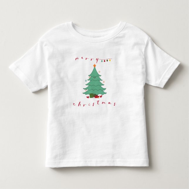 Camiseta de bebé de un árbol de Navidad (Anverso)