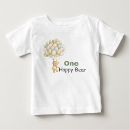 Camiseta de bebé de un oso feliz