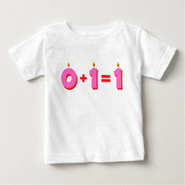 Camiseta de bebé de un primer cumpleaños rosado