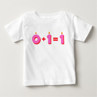 Camiseta de bebé de un primer cumpleaños rosado
