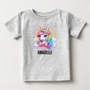 Camiseta de bebé de unicornio de arcoíris mágico p