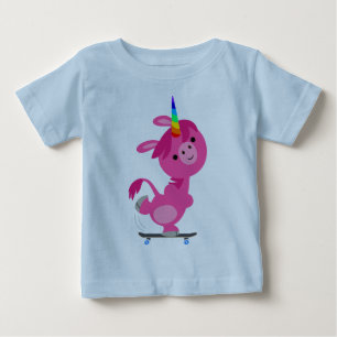 Camiseta de bebé de unicornio de dibujos animados