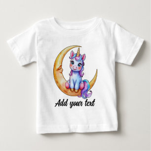 Camiseta de bebé de unicornio lindo