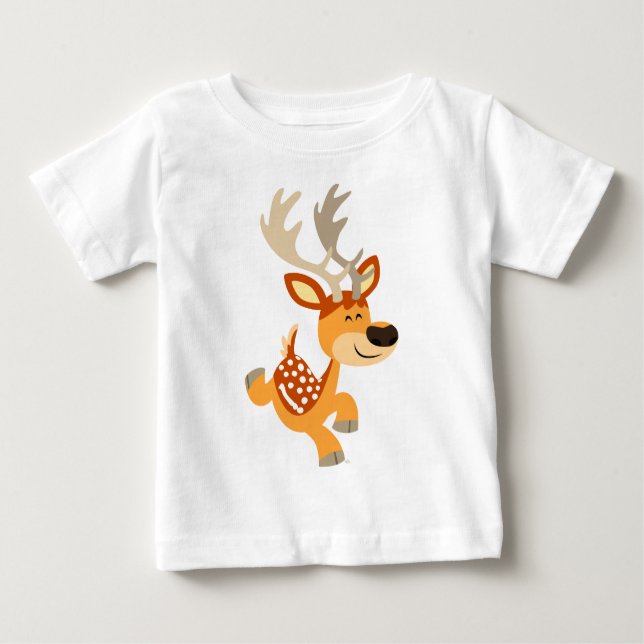 Camiseta de bebé de venado de peluche de Personali (Anverso)