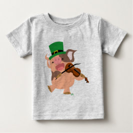 Camiseta de bebé de violinista del día de San Patr