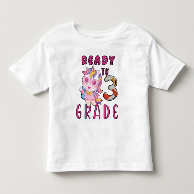 Camiseta De Bebé De Vuelta A La Escuela, 3º Grado (Anverso)
