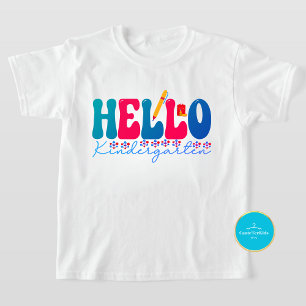 Camiseta De Bebé De vuelta a la escuela   Hola Kindergarten T-Shirt