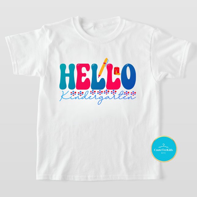 Camiseta De Bebé De vuelta a la escuela | Hola Kindergarten T-Shirt (Subido por el creador)