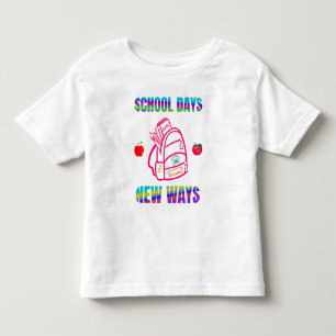 Camiseta De Bebé De vuelta a la escuela, los días escolares nuevas 