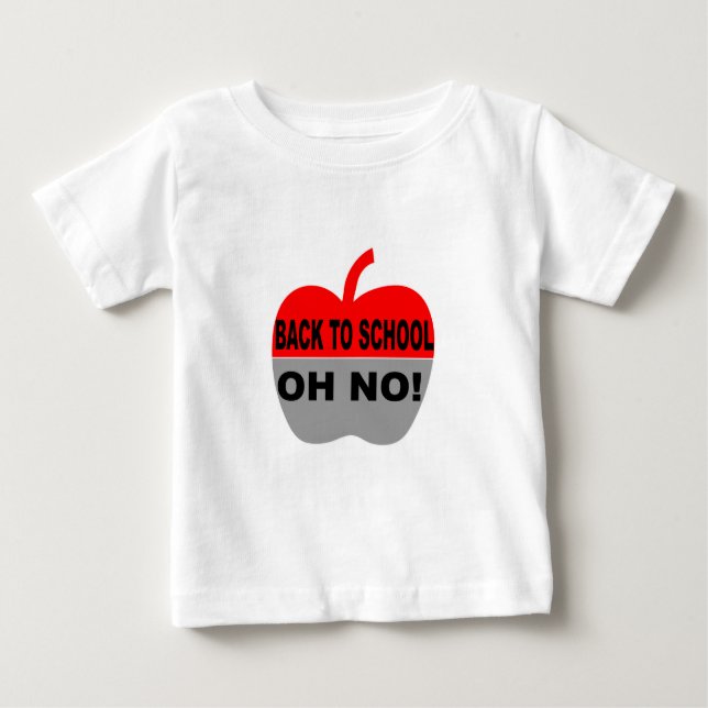 Camiseta De Bebé De Vuelta A La Escuela Oh No (Anverso)