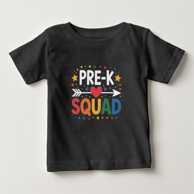 Camiseta De Bebé De vuelta al primer día escolar de preescolar (Anverso)