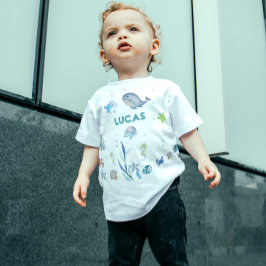 Camiseta De Bebé debajo del mar hay una ducha de bebé