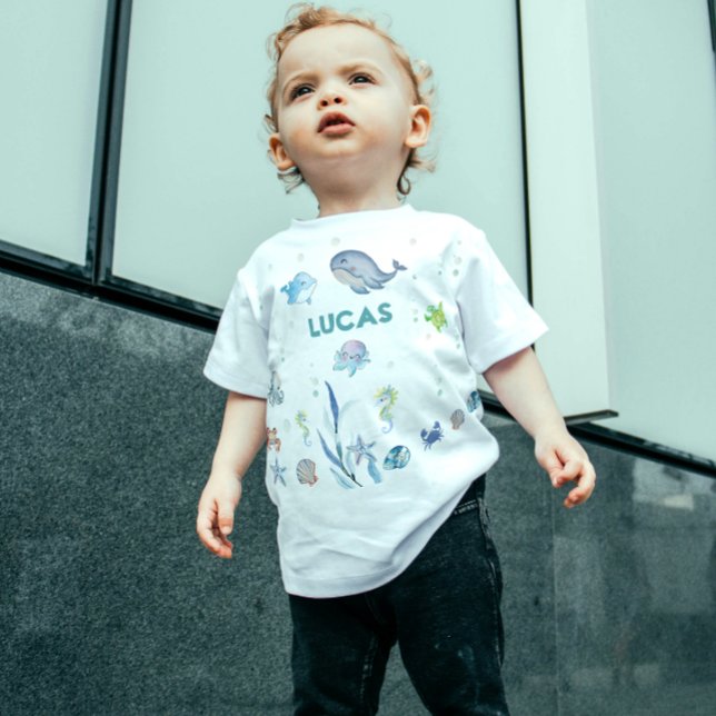 Camiseta De Bebé debajo del mar hay una ducha de bebé (Subido por el creador)