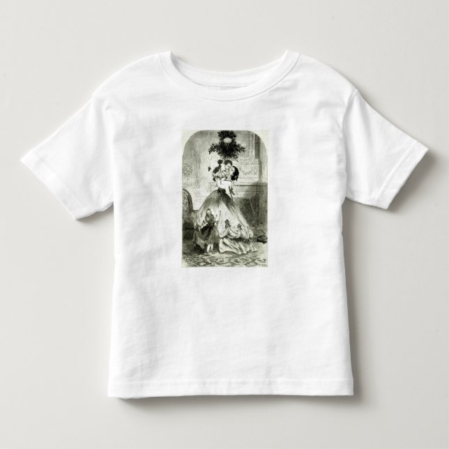 Camiseta De Bebé Debajo del Mistletoe (Anverso)