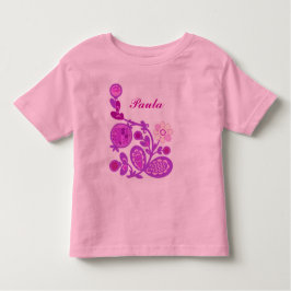 Camiseta De Bebé Deco de flores con nombre