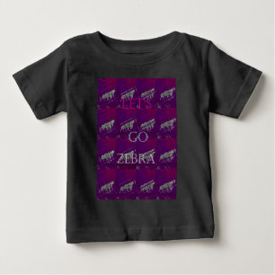 Camiseta De Bebé Decoración de impresión de cebra: Un diseño divert