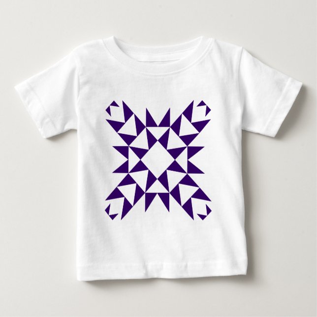 Camiseta De Bebé Decorativo 01 - Púrpura Profundo (Anverso)