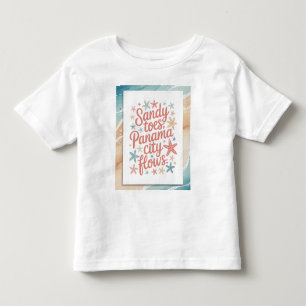 Camiseta De Bebé Dedos de arena, flujos de la ciudad de Panamá