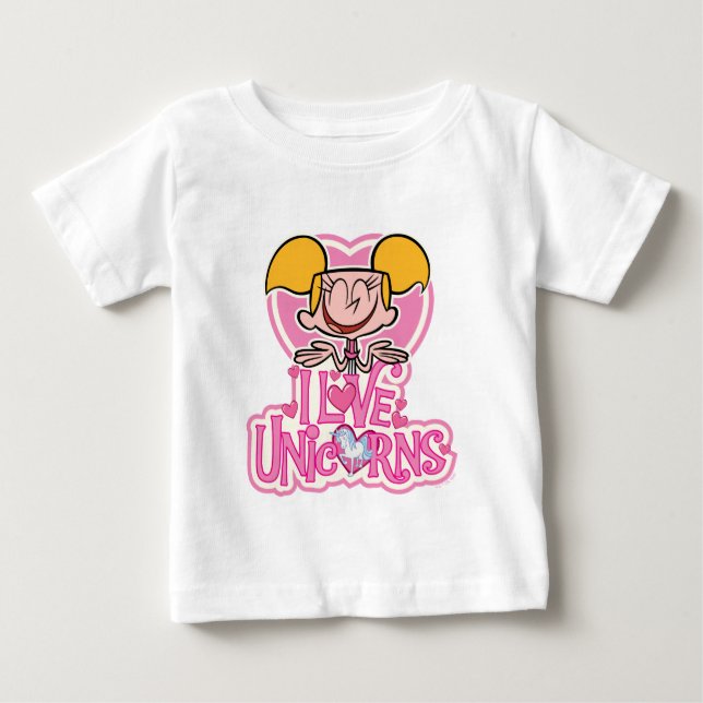 Camiseta De Bebé Dee Dee - Amo Unicornios (Anverso)
