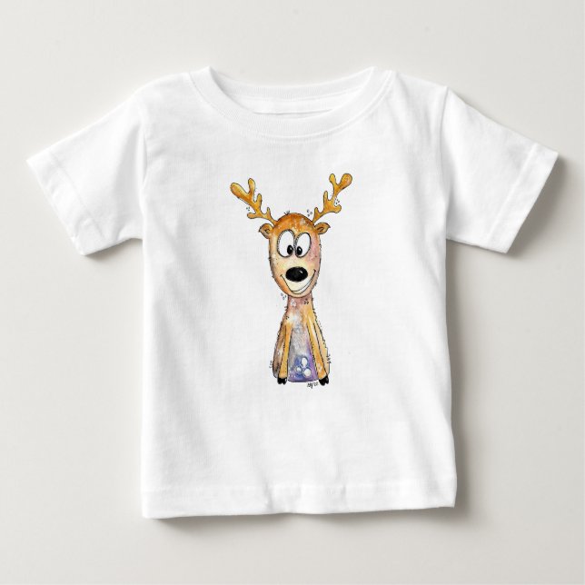 Camiseta De Bebé Deer caprichoso (Anverso)