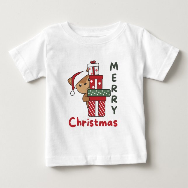 Camiseta De Bebé Deer Christmas Gift Winter Animals Deer (Anverso)